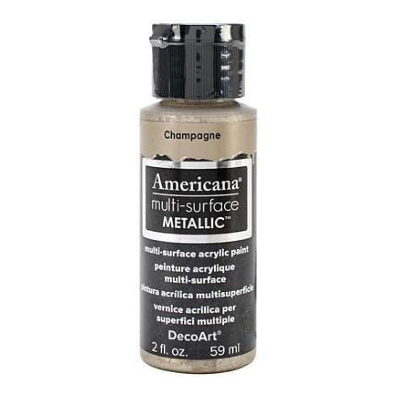 Deco Art - Americana Multi-Surface Metallic Acrylic Paint 2Oz - Champagne