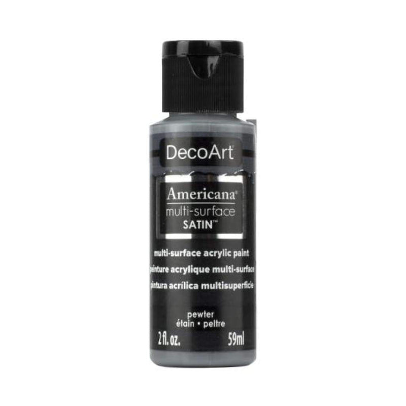 Deco Art - Americana Multi-Surface Satin Acrylic Paint 2oz Pewter