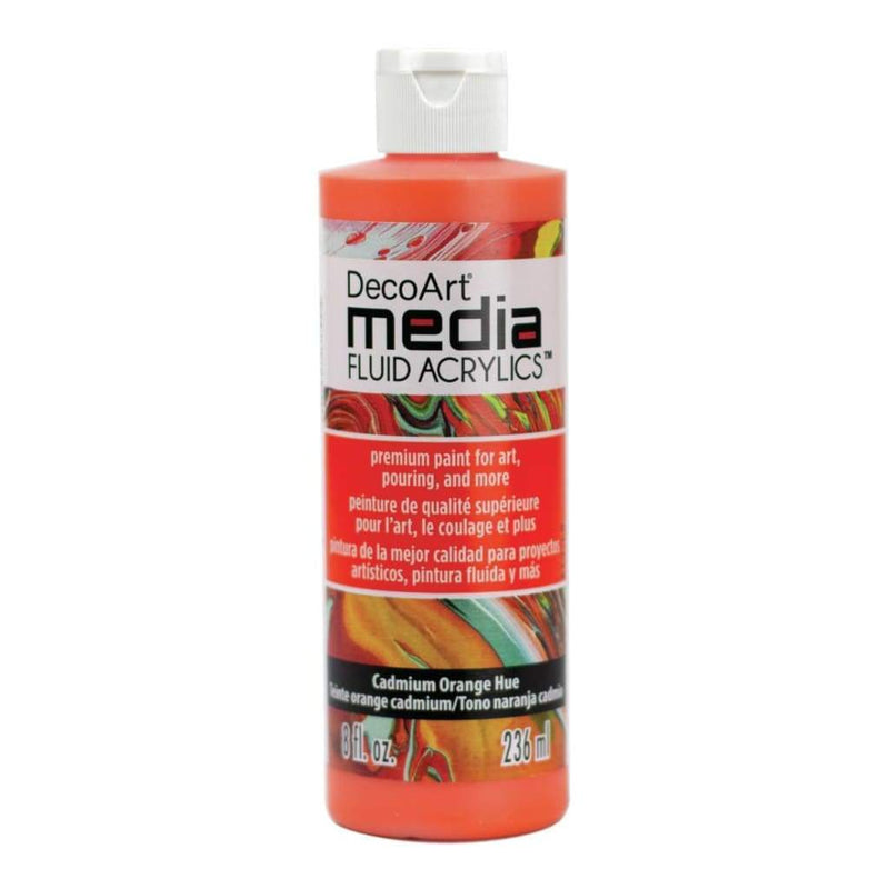 Deco Art - Media Fluid Acrylic Paint 8oz - Cadmium Orange Hue