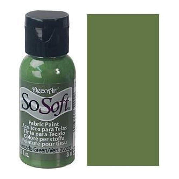 Deco Art - Sosoft Fabric Acrylic Paint 1Oz - Avocado Green