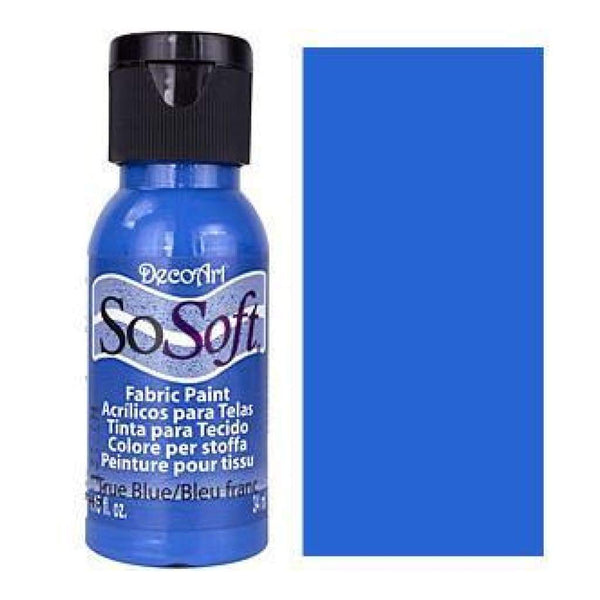 Deco Art - Sosoft Fabric Acrylic Paint 1Oz - True Blue