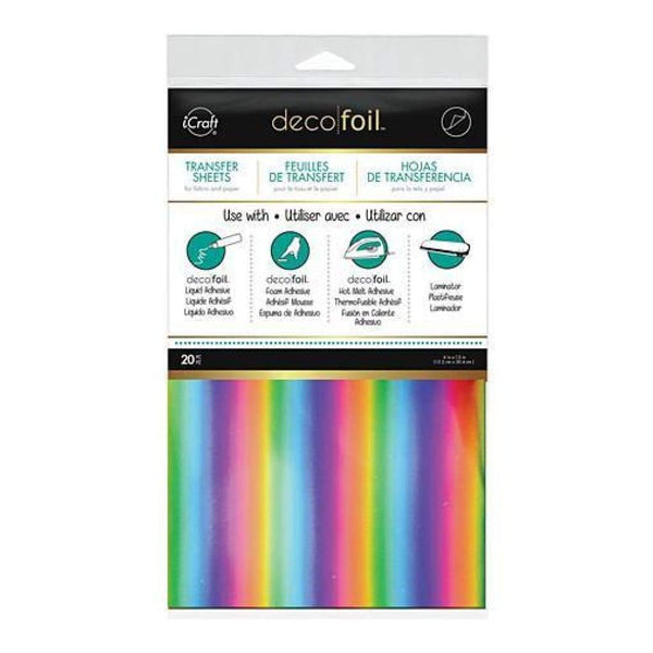 Deco Foil 6 Inch X12 Inch  20 Pack  Rainbow