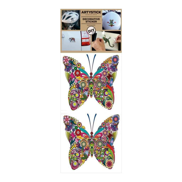 Decorprint Artystick Decorative Stickers 3.75 inch X7.75 inch Butterfly