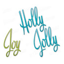 Dees Distinctively Dies Holly Jolly Joy 2.42 inch X2.47 inch