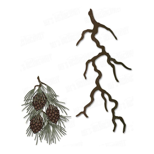 Dees Distinctively Dies White Pine Branch 2.1 inch X4.7 inch