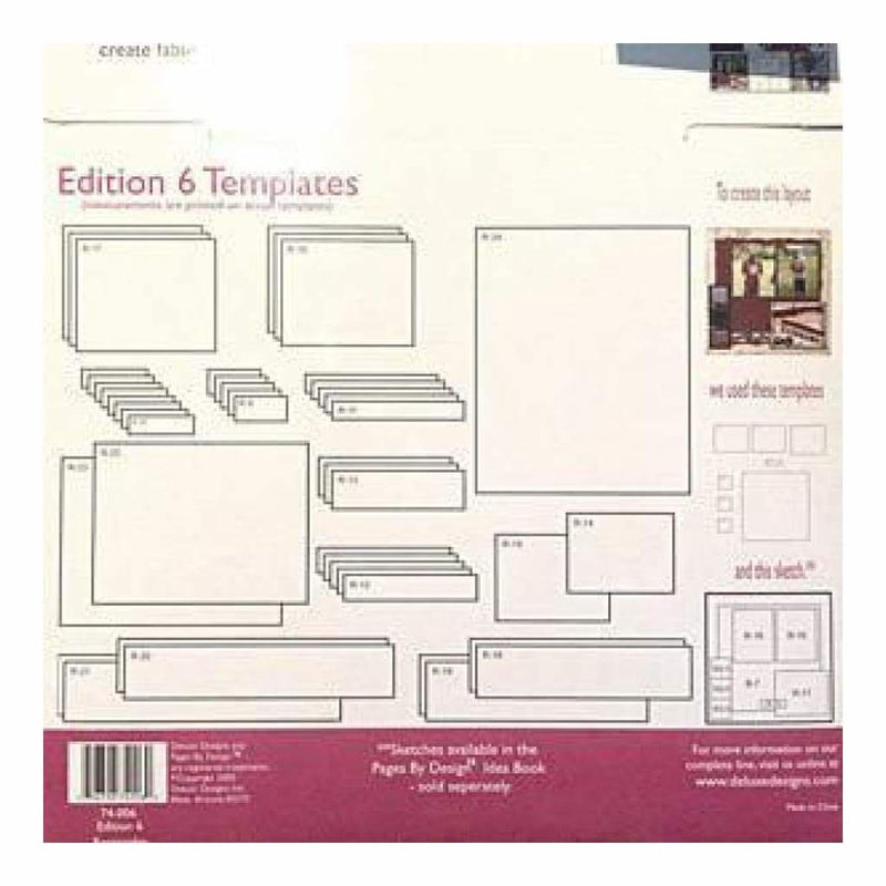 Designer Pages Packet Deluxe Designs Pages by Design Template System Edition 6 Rectangles ...
