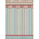 Stamperia Rice Paper Sheet A4 - Striped Wallpaper