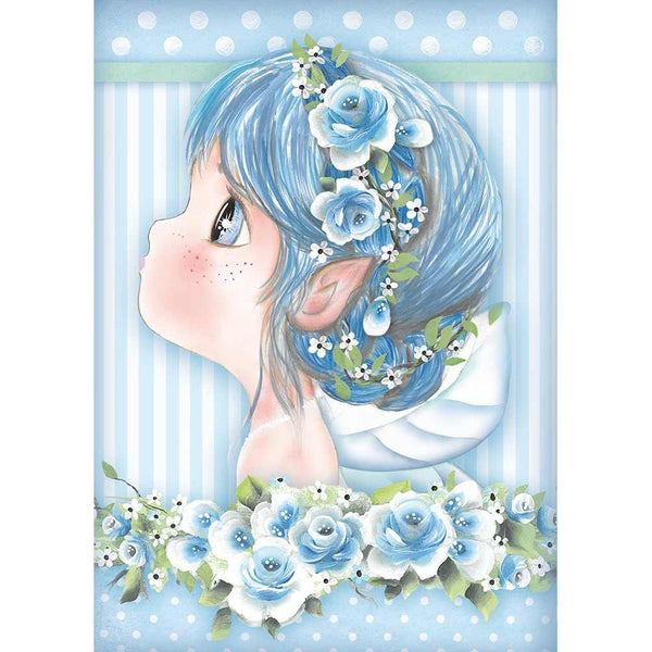 Stamperia Rice Paper Sheet A4 - Light Blue Fairy