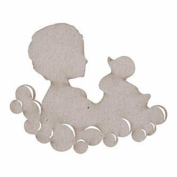 Die-Cut Grey Chipboard Embellishments Child & Duck 4 Inch X4.5 Inch