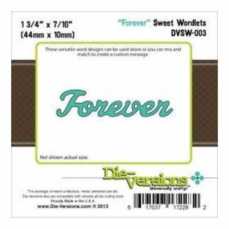 Die-Versions Sweet Wordlets Die Forever 1.75In. X.4375In.