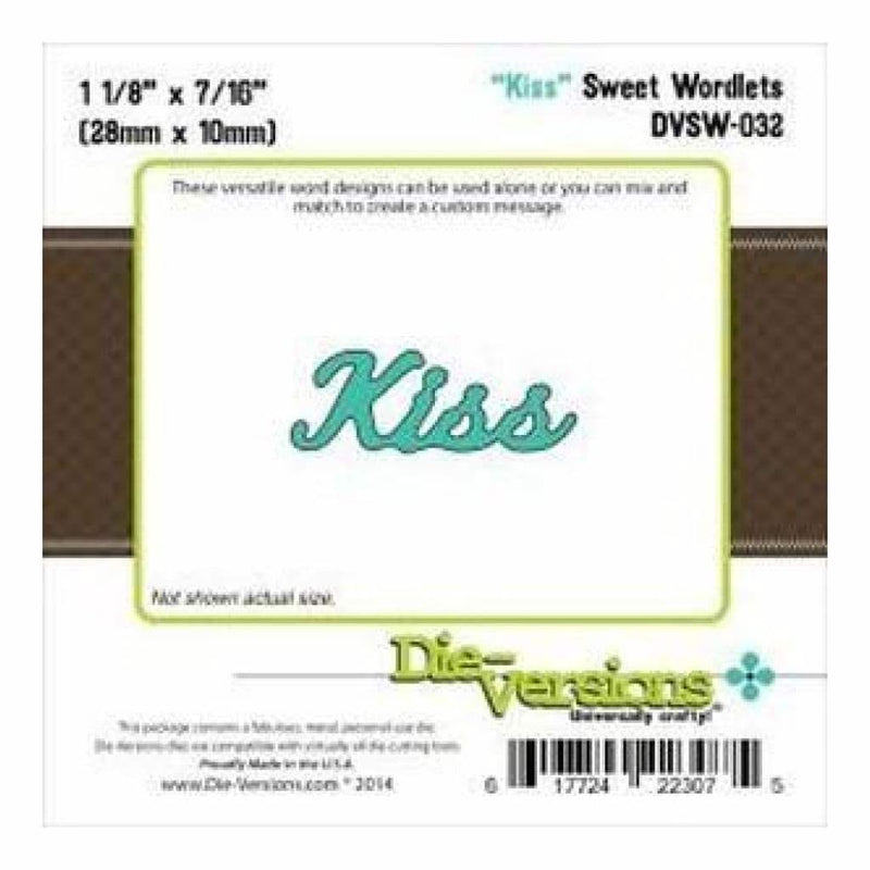 Die-Versions Sweet Wordlets Die Kiss 1.125In. X.437In.