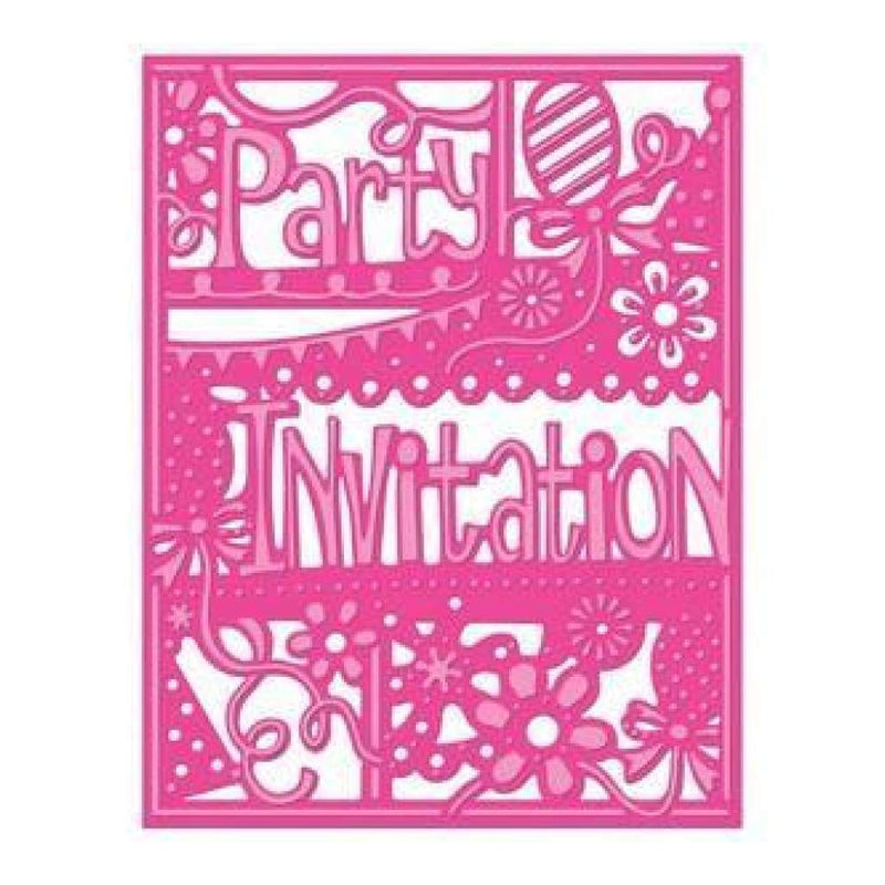 Die'sire Create-A-Card Cutting & Embossing Die Party Invitation