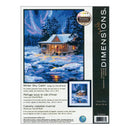 Dimensions Needlepoint Kit 11 inch X14 inch Winter Sky Cabin Stitched In Thread