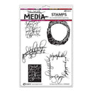 Dina Wakley Media Cling Stamps 6Inch X9inch - Scribbled Text Elements