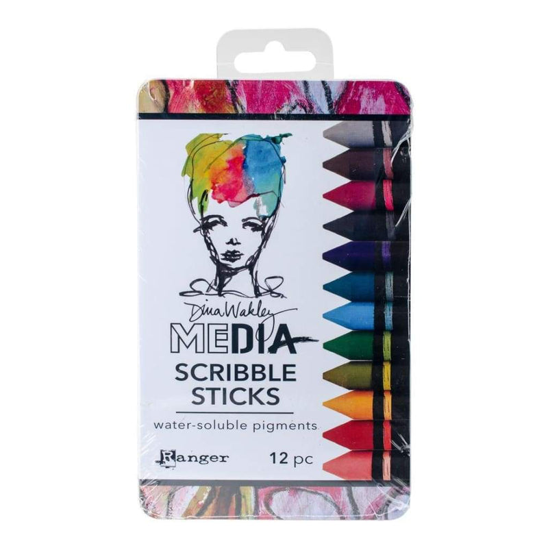 Dina Wakley Media Scribble Sticks 2 12 pack