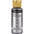 Deco Art - Dazzling Metallics Acrylic Paint 2oz - Shimmer Silver