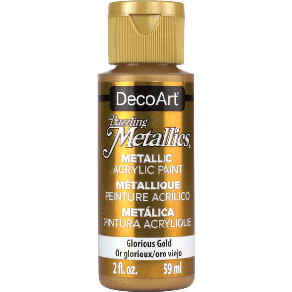 Deco Art - Dazzling Metallics Acrylic Paint 2oz - Glorious Gold