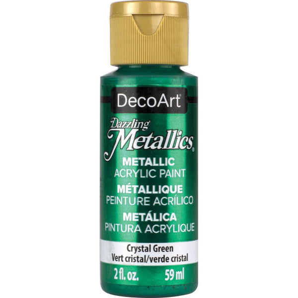 Deco Art - Dazzling Metallics Acrylic Paint 2oz - Crystal Green