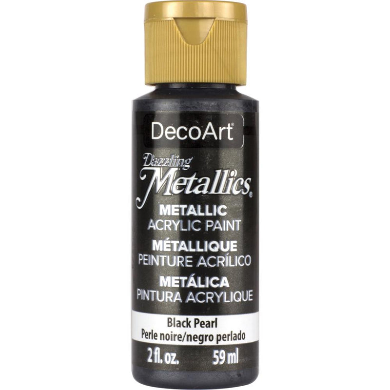 Deco Art - Dazzling Metallics Acrylic Paint 2oz - Black Pearl