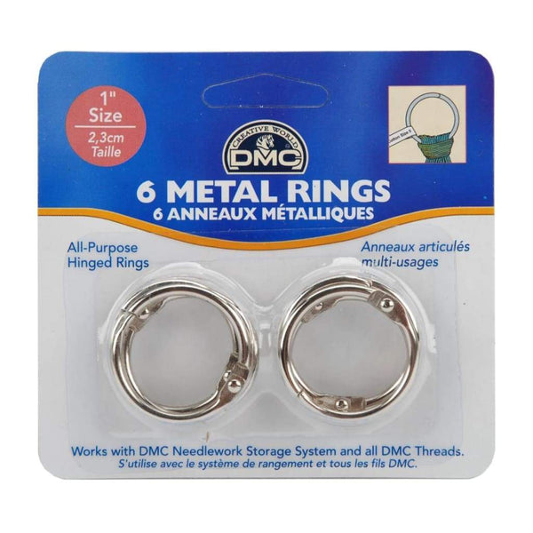 DMC Metal Rings 1" 6 pack
