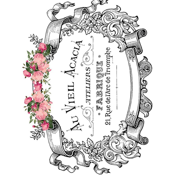 Dress My Craft Fabric Transfer Sheet 24X34cm - Rose Banner