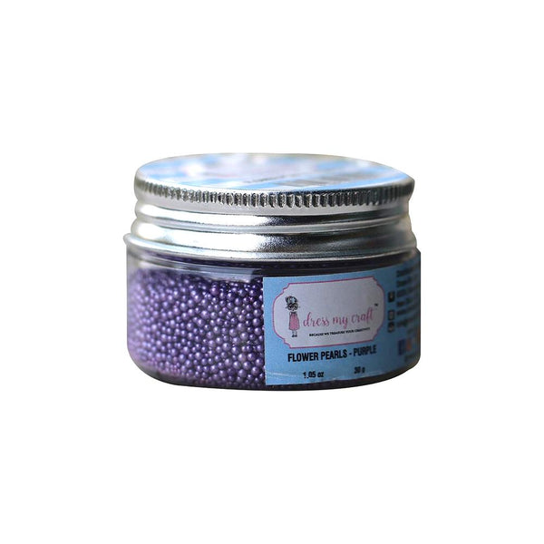 Dress My Craft - Flower Pearls 1oz - Purple