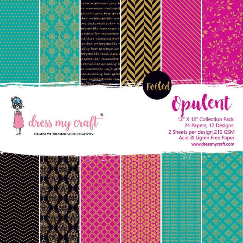 Dress My Crafts Single-Sided Paper Pad 12in X 12in 24 pack - Opulent*