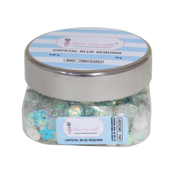 Dress My Crafts Sequins 25gms - Crystal Blue