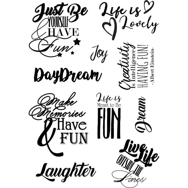 Debbi Moore Life Quotes A5 Stamp Sheet Inspiration 27