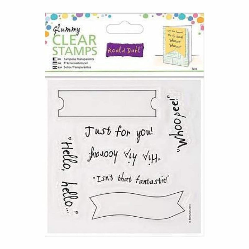 Docrafts - Roald Dahl Clear Stamps Glummy Hello Hello