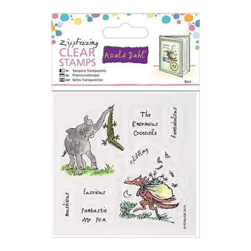 Docrafts - Roald Dahl The Enormous Crocodile/Fabtastic Mr. Fox Stamps Zippfizzing