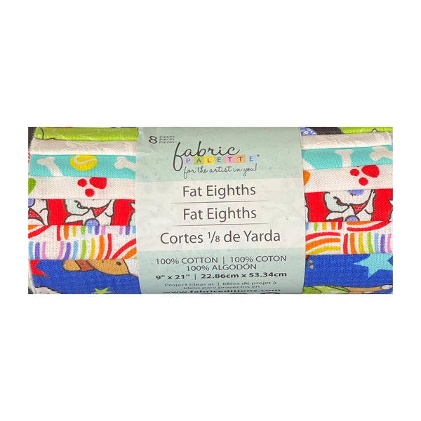 Fabric Palette Fat Eighths 9"x21" - 1 Bundle (8pcs) - Colours and Patterns - Good Dog