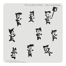 Donna Downey Artist Gang Stencils 8 inch X8 inch - Julius And Gang
