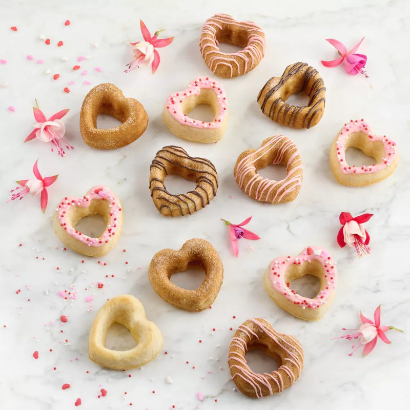 Trudeau Silicone Donut Pan - Pink Heart