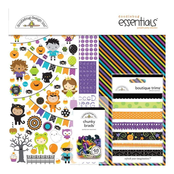 Doodlebug Essentials Page Kit 12 inch X12 inch Pumpkin Party