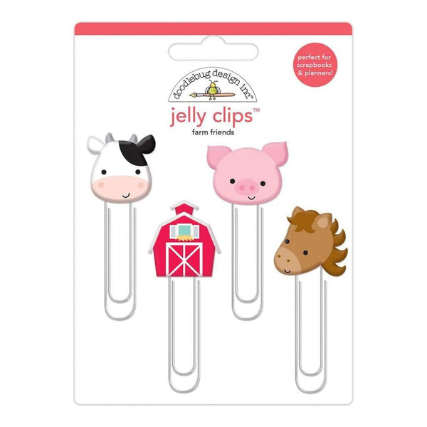 Doodlebug Jelly Clips 4 pack Down On The Farm