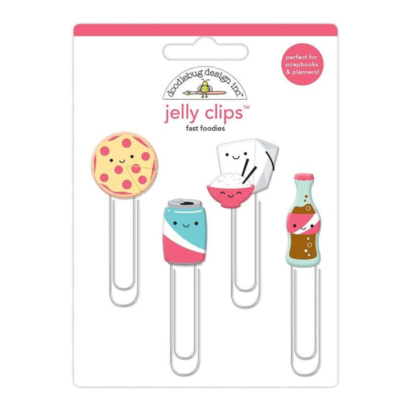 Doodlebug Jelly Clips 4 pack Fast Foodies