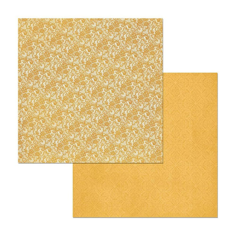 BoBunny - Double Dot Lace Double-Sided Cardstock 12X12in - Maize