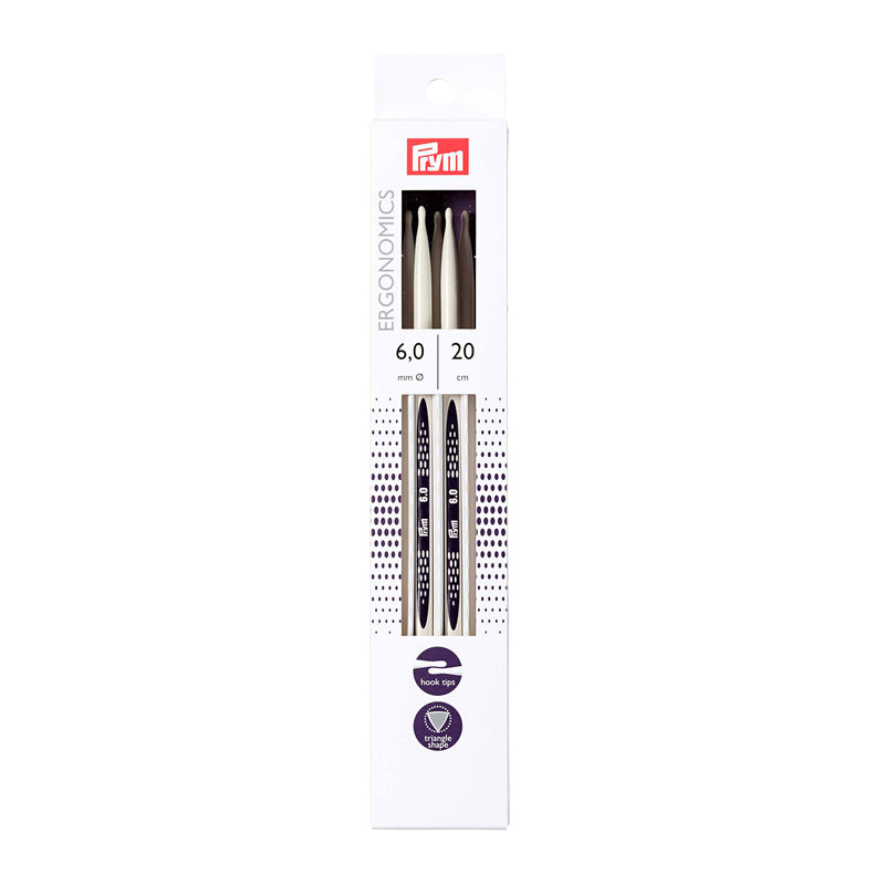 Birch PRYM ERGO Knitting Pin Double-Point 20cm - 6mm x 2*