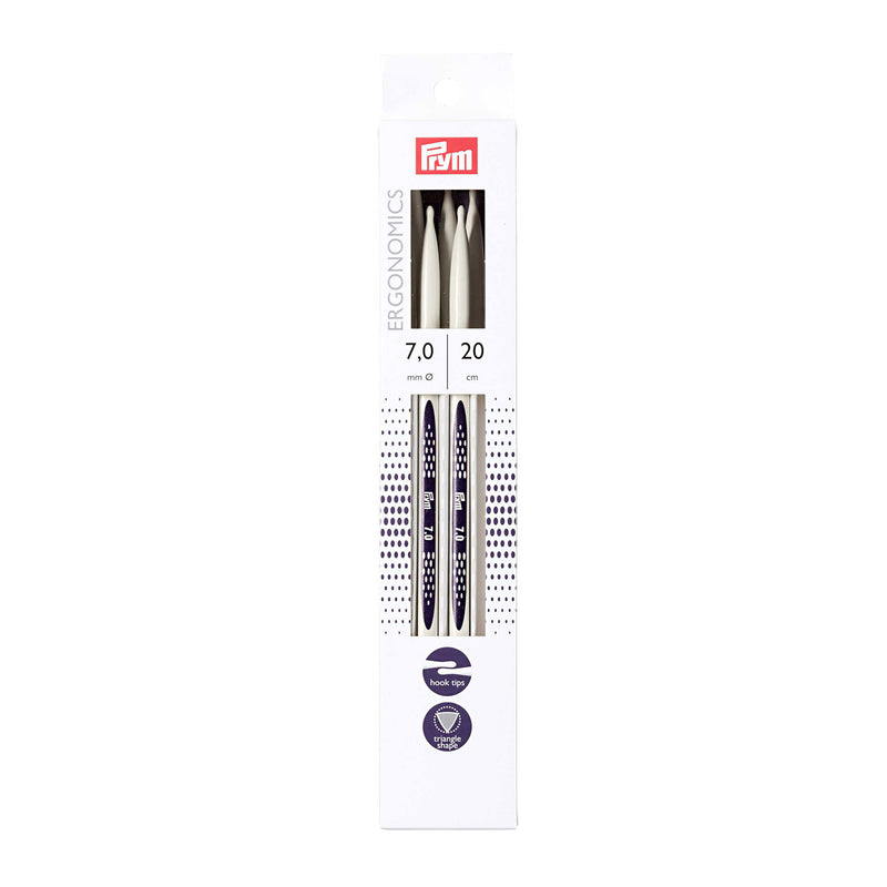 Birch PRYM ERGO Knitting Pin Double-Point 20cm - 7mm x 2*