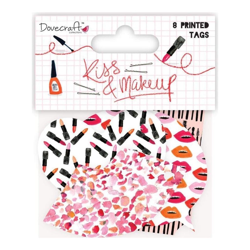 Dovecraft Kiss & Make Up Cardstock Tags 8 pack