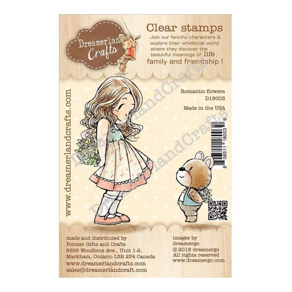 Dreamerland Crafts Clear Stamp Set 2.75 inch X3.75 inch - Romantic Flowers