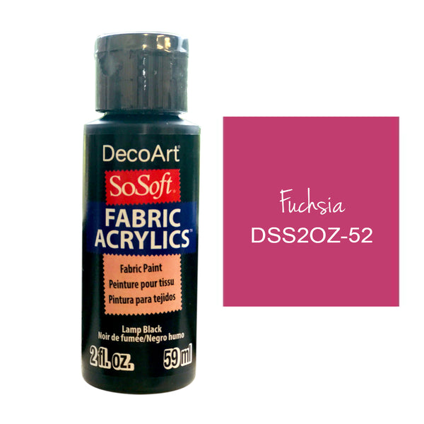 Deco Art - SoSoft Fabric Acrylic Paint 2oz - Fuchsia