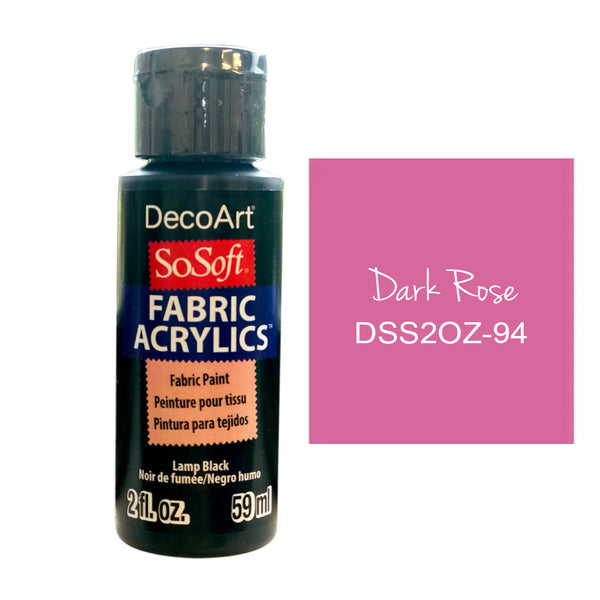 Deco Art - SoSoft Fabric Acrylic Paint 2oz - ark Rose