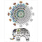 Design Works/Zenbroidery Stamped Emboidery Kit 14 inchX18 inch - Elephant Mandalas