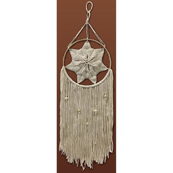 Design Works/Zenbroidery Macrame Wall Hanging Kit 8 inch X24 inch - Natural Star