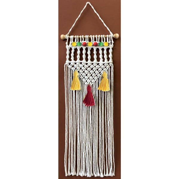 Design Works/Zenbroidery Macrame Wall Hanging Kit 8 inch X24 inch Natural Twist