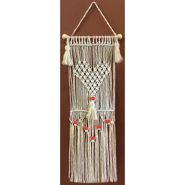 Design Works/Zenbroidery Macrame Wall Hanging Kit 8 inch X24 inch Have A Heart