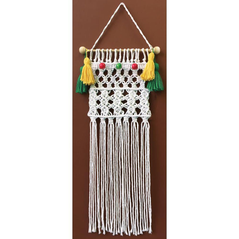 Design Works/Zenbroidery Macrame Wall Hanging Kit 8 inch X24 inch Fiesta