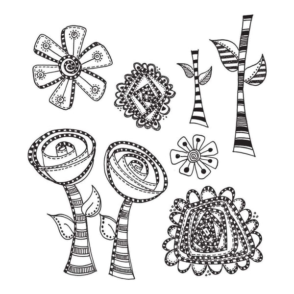 Dyan Reaveleys Dylusions Cling Stamp Collections 8.5 inch X7 inch Everythings Rosy